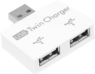2-poorts USB-hub wit