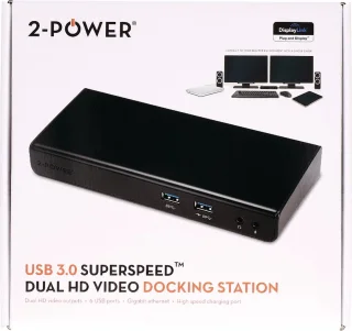 2-Power DOC0101A USB 3.0 Type-B Notebook Dock Zwart