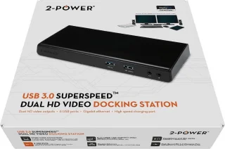 2-Power DOC0101A USB 3.0 Type-B Notebook Dock Zwart