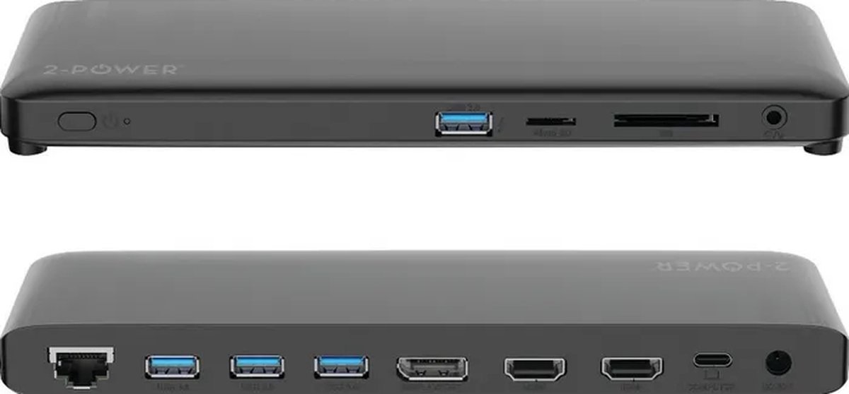 2-Power DOC0117A USB-C MST Dock 100W Zwart