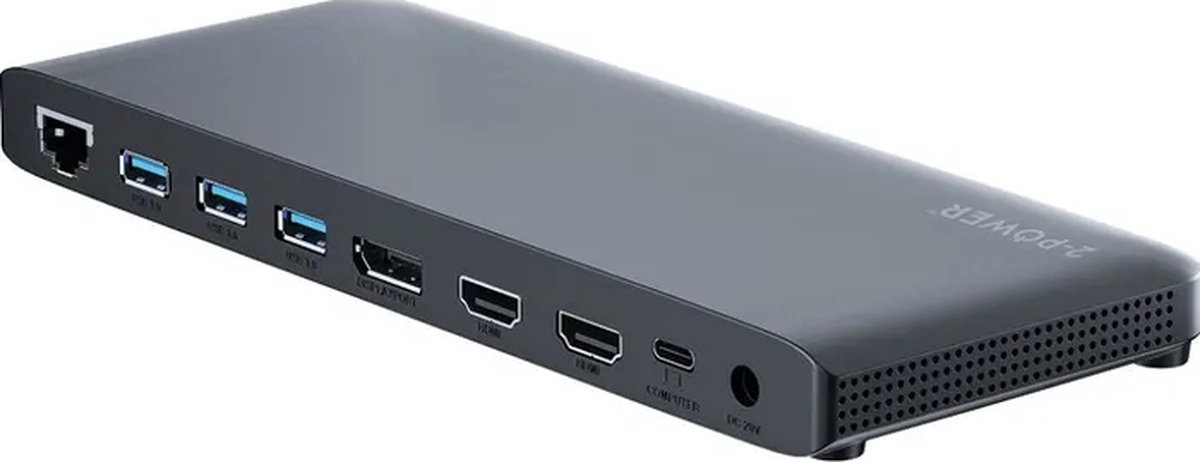 2-Power DOC0117A USB-C MST Dock 100W Zwart