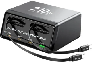 210W GaN-oplader 6-poorts USB-C oplaadstation