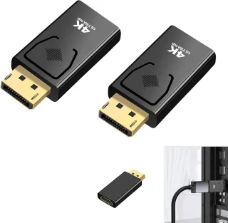 2x DisplayPort naar HDMI adapter (DP mannelijk - HDMI vrouwelijk)