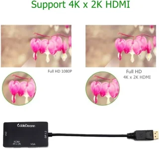 3-in-1 DisplayPort Adapter HDMI/DVI/VGA