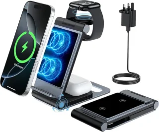 3-in-1 laadstation voor Apple Watch, iPhone en AirPods, opvouwbaar