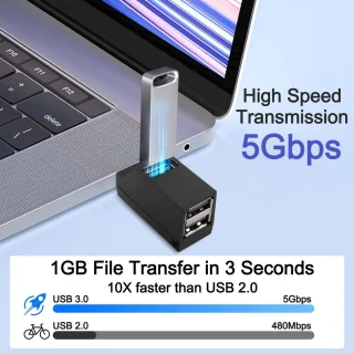 3-Poorts USB Hub (USB 3.0/2.0)