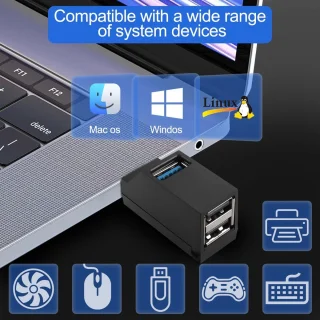 3-poorts USB-hub USB 3.0/2.0