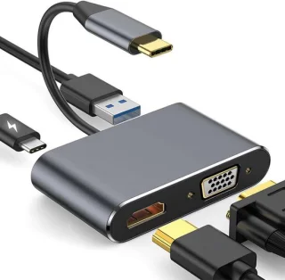 4-in-1 USB-C hub