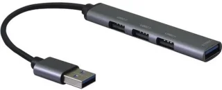 4-in-1 USB-hub: 1x USB 3.0 en 3x USB 2.0