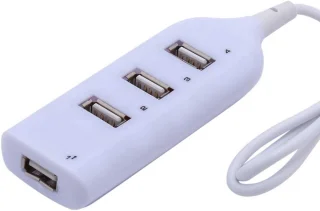 De 4-poorts USB 2.0 hub in één oogopslag