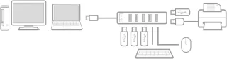 4-poorts USB 2.0-hub