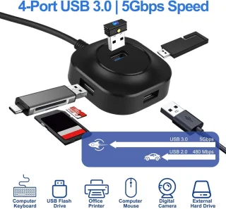 4-poorts USB 3.0-hub
