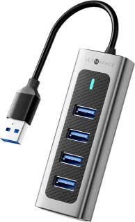 4-poorts USB 3.0 hub - Grijs