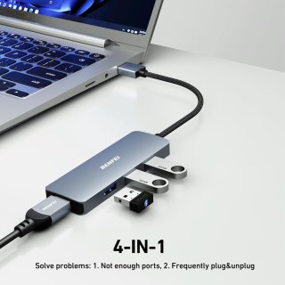 Wat vinden we goed aan de 4-poorts USB 3.0 Hub