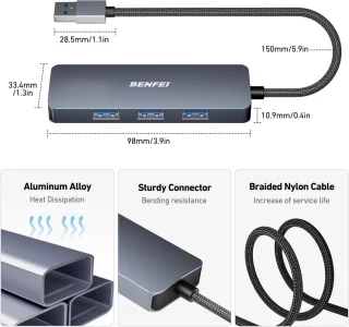 4-poorts USB 3.0 Hub
