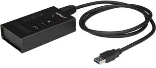 4-poorts USB 3.0 hub met USB-A en USB-C, metalen uitvoering