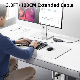 4-poorts USB 3.0-hub (USB-A & USB-C)