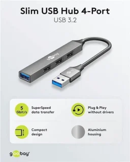 4-poorts USB 3.2 Hub