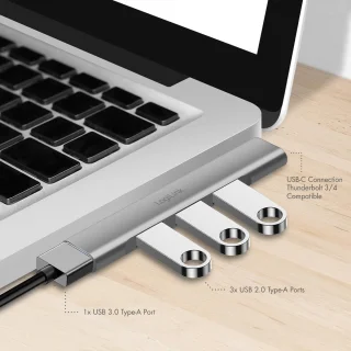 4-poorts USB-C hub