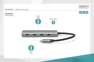 4-poorts USB-C hub
