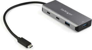 4-poorts usb-c hub met 2 usb-a en 2 usb-c
