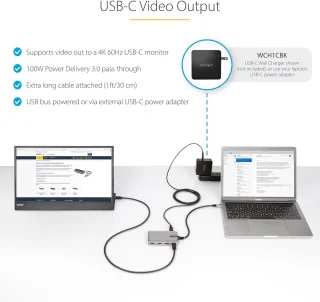 4-poorts USB-C hub