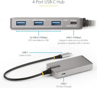 4-poorts USB-C hub