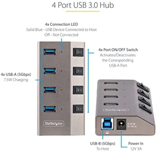 4-poorts USB-C Hub