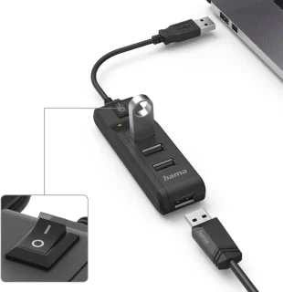 4-poorts USB-hub (USB 2.0)