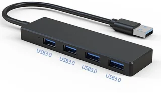 4-poorts USB-hub / USB-verlenger