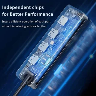 4-poorts USB-hub / USB-verlenger