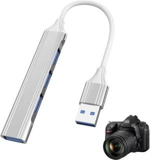 4-poorts USB-hub - Zilver