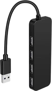 4-poorts usb-hub zwart