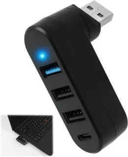 4-poorts USB-hub Zwart