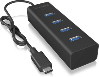 4‑poorts USB 3.0 Hub met USB‑C