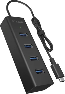 4‑poorts USB 3.0 Hub met USB‑C
