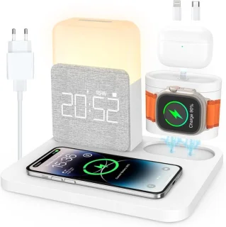 5-in-1 laadstation voor Apple Watch, iPhone en Airpods, wit