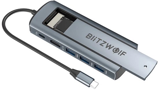 6-in-1 Docking Station met M.2 SATA SSD en 3x USB 3.0