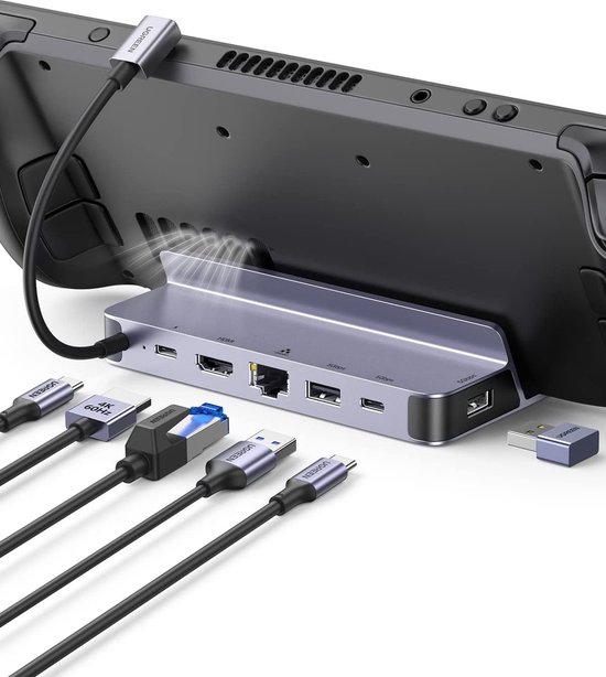 6-in-1 USB-C Docking Station voor MacBook, iPad en Surface