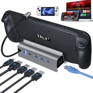 6-in-1 USB-C Hub voor Steam Deck