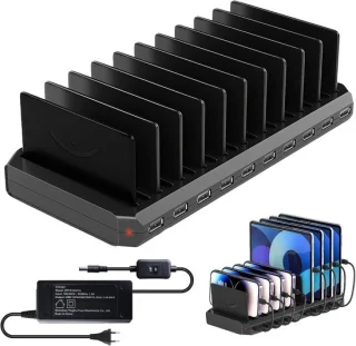 60 w 10-poorts usb-laadstation voor meerdere apparaten