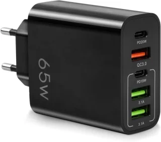 65W USB-C snellader