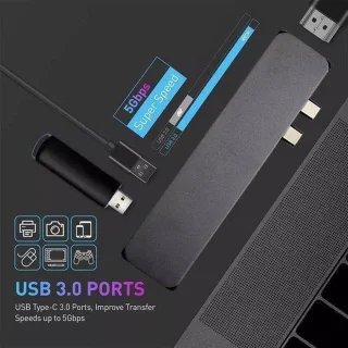 7-in-1 USB-C Dock voor MacBook Pro Air iMac Mac Mini Lenovo