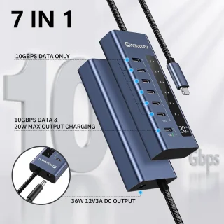 7-in-1 USB-C Hub voor laptop