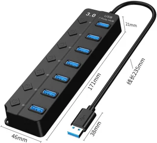 7-poorts USB 3.0 hub