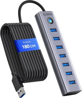 7-poorts USB 3.0 hub met Type-C