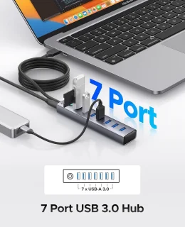 7-poorts USB 3.0 hub met Type-C