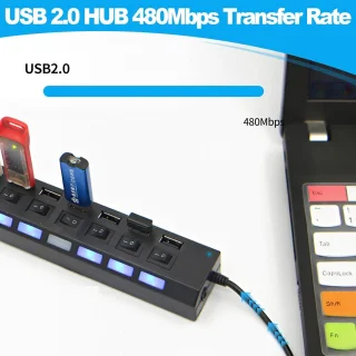 7-poorts USB-hub