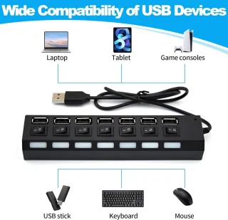 7-poorts USB-hub