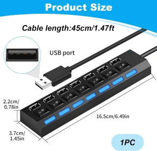 7-poorts USB-hub
